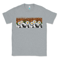 Heather Grey cowhide leopard daisies Classic Tee - TumblerDesignByShophia