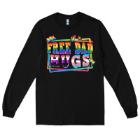 Black Free dad hugs pride Long Sleeve Tee - FaDigitalArtStudio