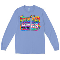 Colony Blue Free dad hugs pride Long Sleeve Tee - FaDigitalArtStudio