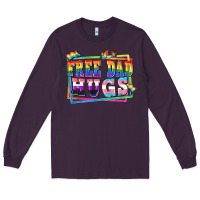 Plum Free dad hugs pride Long Sleeve Tee - FaDigitalArtStudio