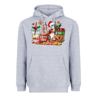 Heather Grey santa fuel coffee cups Heavyweight Hoodie - AdoDesignShop