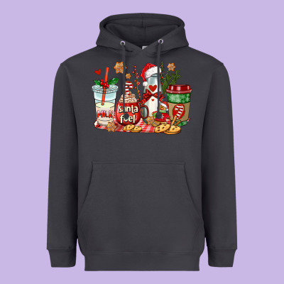 Santa Fuel Coffee Cups Heavyweight Hoodie Designed By Adodesignshop