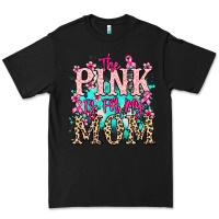 Black The pink is for my Mom Cancer Awareness Premium Tee - HowdyJamesFarm