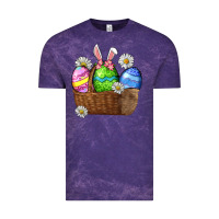 Cloud Purple Easter eggs  Easter Day Vintage Tee - CowGirlArtShop