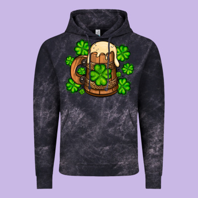 St. Patrick's Beer And Shamrock Vintage Hoodie Designed By Oliviacreatesart