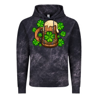 Cloud Black St. Patrick's Beer and shamrock Vintage Hoodie - OliviaCreatesArt