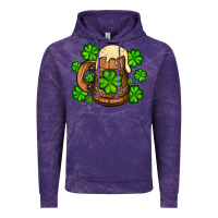 Cloud Purple St. Patrick's Beer and shamrock Vintage Hoodie - OliviaCreatesArt