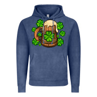 Vintage Denim St. Patrick's Beer and shamrock Vintage Hoodie - OliviaCreatesArt