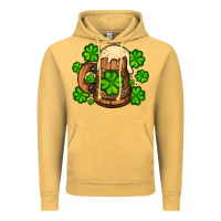 Vintage Mustard St. Patrick's Beer and shamrock Vintage Hoodie - OliviaCreatesArt