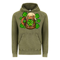 Vintage Olive St. Patrick's Beer and shamrock Vintage Hoodie - OliviaCreatesArt