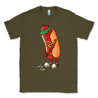 Army Green Funny Golfing Hot Dog Golf Gifts Shirts for Men Boys Golfer Classic Tee - maiPhamDesign