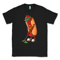 Black Funny Golfing Hot Dog Golf Gifts Shirts for Men Boys Golfer Classic Tee - maiPhamDesign