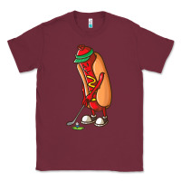 Burgundy Funny Golfing Hot Dog Golf Gifts Shirts for Men Boys Golfer Classic Tee - maiPhamDesign