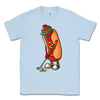 Dusty Blue Funny Golfing Hot Dog Golf Gifts Shirts for Men Boys Golfer Classic Tee - maiPhamDesign