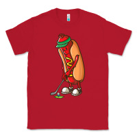 Red Funny Golfing Hot Dog Golf Gifts Shirts for Men Boys Golfer Classic Tee - maiPhamDesign