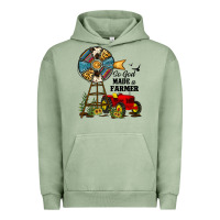 Pigment Oil Green so god made a farmer Urban Hoodie - JahusDesignShop