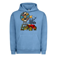 Pigment Pebble Blue so god made a farmer Urban Hoodie - JahusDesignShop
