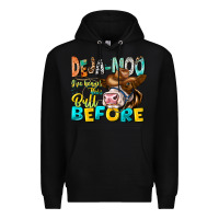 Black Deja Moo I've Heard Tih Bull Before Premium Hoodie - CowhideDigitalArt