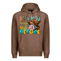 Chestnut Deja Moo I've Heard Tih Bull Before Premium Hoodie - CowhideDigitalArt