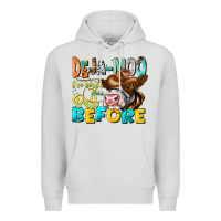 Dove Grey Deja Moo I've Heard Tih Bull Before Premium Hoodie - CowhideDigitalArt