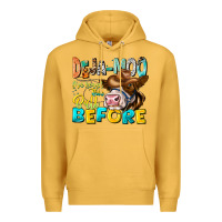 Mustard Deja Moo I've Heard Tih Bull Before Premium Hoodie - CowhideDigitalArt
