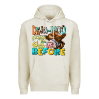 Oatmeal Heather Deja Moo I've Heard Tih Bull Before Premium Hoodie - CowhideDigitalArt