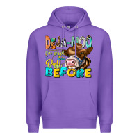 Purple Deja Moo I've Heard Tih Bull Before Premium Hoodie - CowhideDigitalArt
