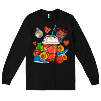 Black Basketball Frappe Coffee Long Sleeve Tee - FaDigitalArtStudio