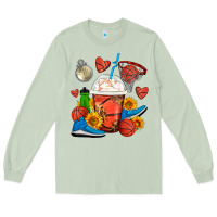 Matcha Basketball Frappe Coffee Long Sleeve Tee - FaDigitalArtStudio
