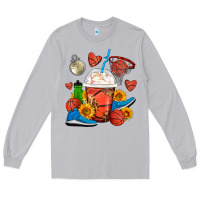 Moon Dust Basketball Frappe Coffee Long Sleeve Tee - FaDigitalArtStudio