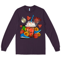 Plum Basketball Frappe Coffee Long Sleeve Tee - FaDigitalArtStudio