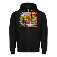 Black patriotic mini  tumbler Zipper Hoodie - BarkalooDesign