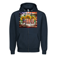 Navy patriotic mini  tumbler Zipper Hoodie - BarkalooDesign
