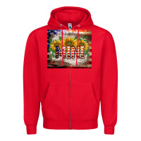 Red patriotic mini  tumbler Zipper Hoodie - BarkalooDesign