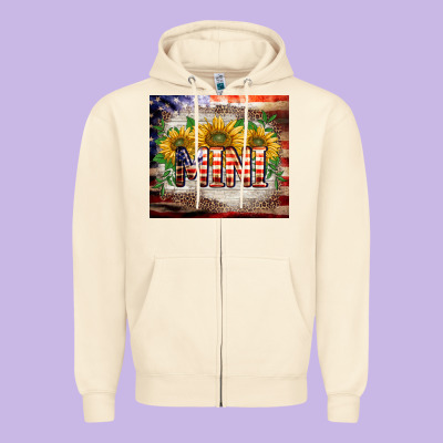 Patriotic Mini  Tumbler Zipper Hoodie Designed By Barkaloodesign