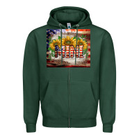Sports Green patriotic mini  tumbler Zipper Hoodie - BarkalooDesign