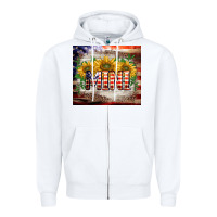 White patriotic mini  tumbler Zipper Hoodie - BarkalooDesign