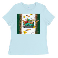Baby Blue back to school truck Ladies Tee - TumblerDesignByShophia