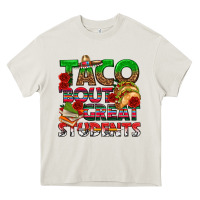 Cream Taco 'Bout Great Students Heavy Core Tee - texasbilliewilder
