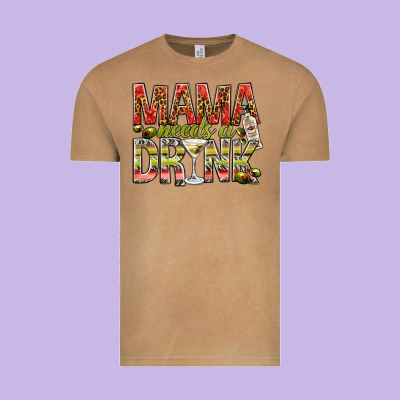 Mama Needs A Drink Mother's Day Vintage Tee Designed By Howdyjamesfarm