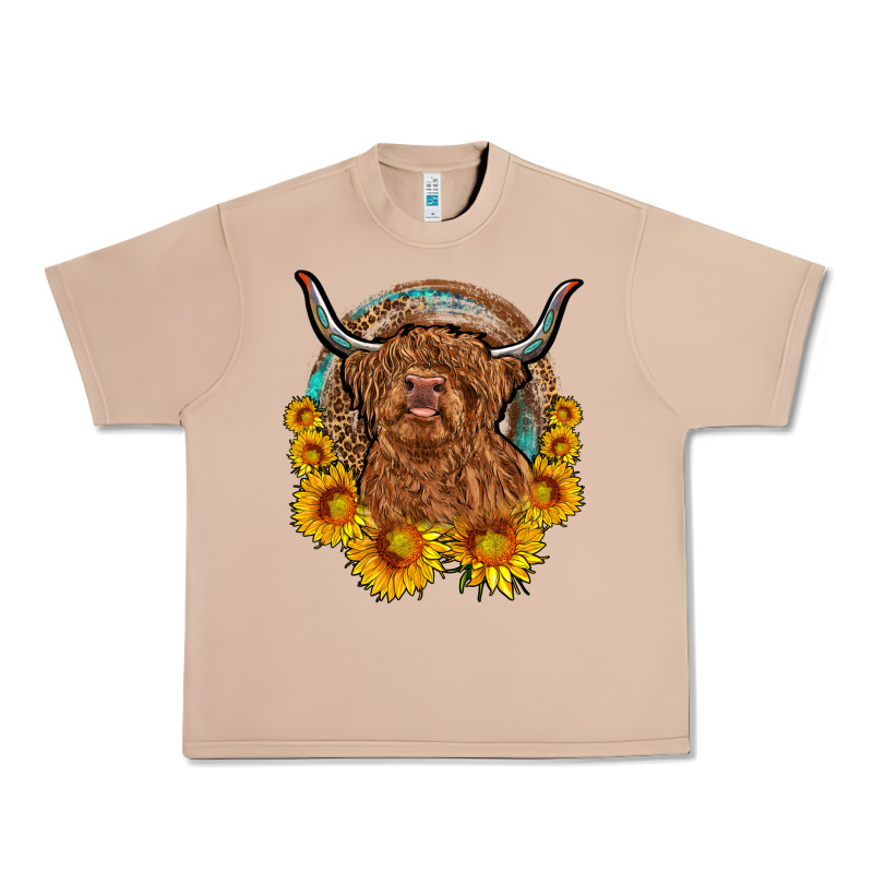 Cow Sunflower Leopard Urban Heavy Tee by OliviaCreatesArt | Teevron