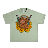 Oil Green cow sunflower leopard Urban Heavy Tee - OliviaCreatesArt