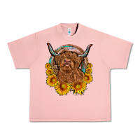 Salmon cow sunflower leopard Urban Heavy Tee - OliviaCreatesArt