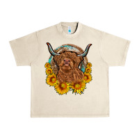 Sandshell cow sunflower leopard Urban Heavy Tee - OliviaCreatesArt