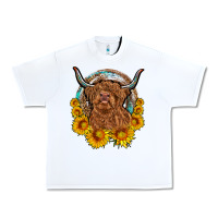 White cow sunflower leopard Urban Heavy Tee - OliviaCreatesArt