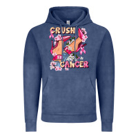 Vintage Denim Crush Breast Cancer Vintage Hoodie - FaDigitalArtStudio