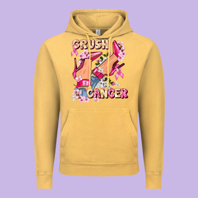 Crush Breast Cancer Vintage Hoodie Designed By Fadigitalartstudio