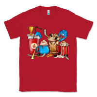 Red Hockey coffee cups Classic Tee - HowdyJamesFarm