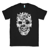 Black Matching Family French Bulldog Dog Skull Costume Halloween Classic Tee - maiPhamDesign