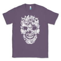 Lavender Matching Family French Bulldog Dog Skull Costume Halloween Classic Tee - maiPhamDesign